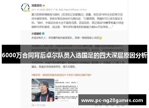 6000万合同背后卓尔队员入选国足的四大深层原因分析